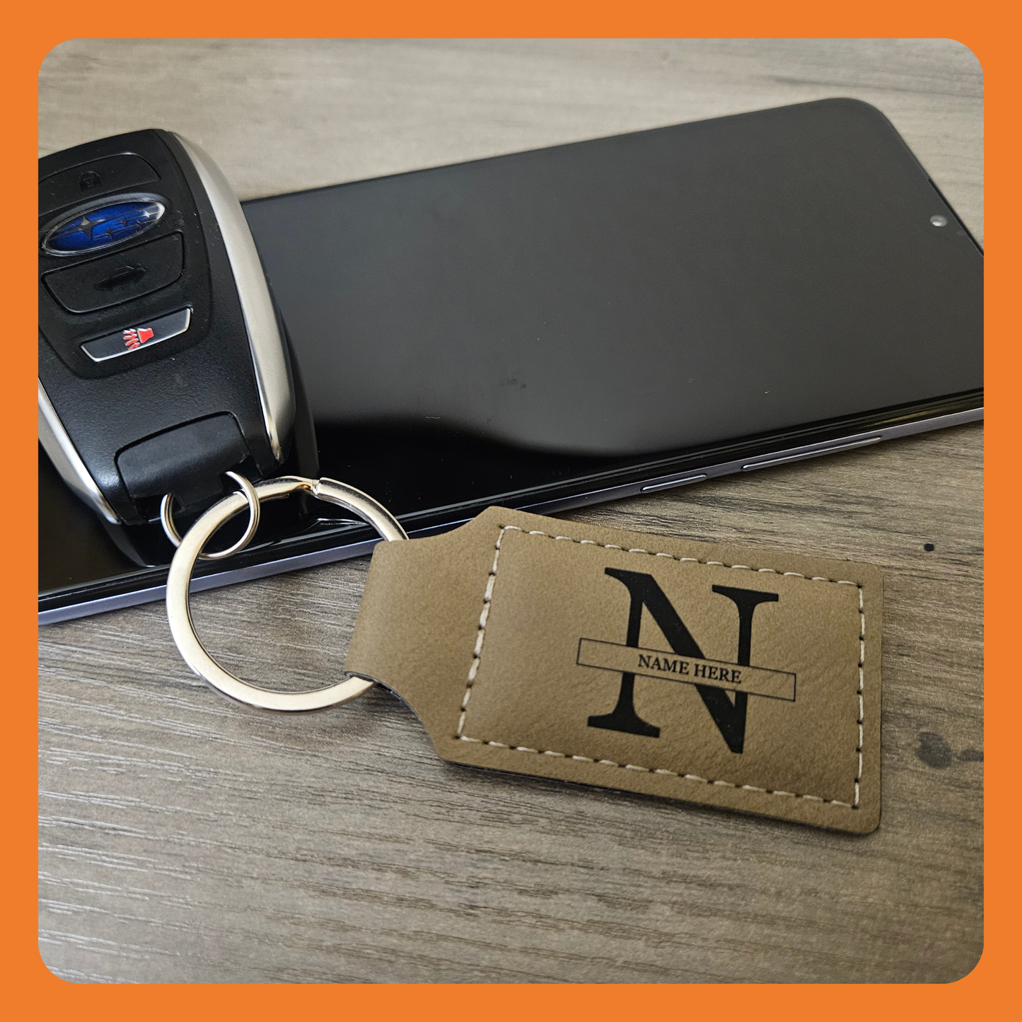 Personalized Motorcycle Keychain - Add Your Name, Initials, QR Code or Custom Logo - Unique Gift for Riders