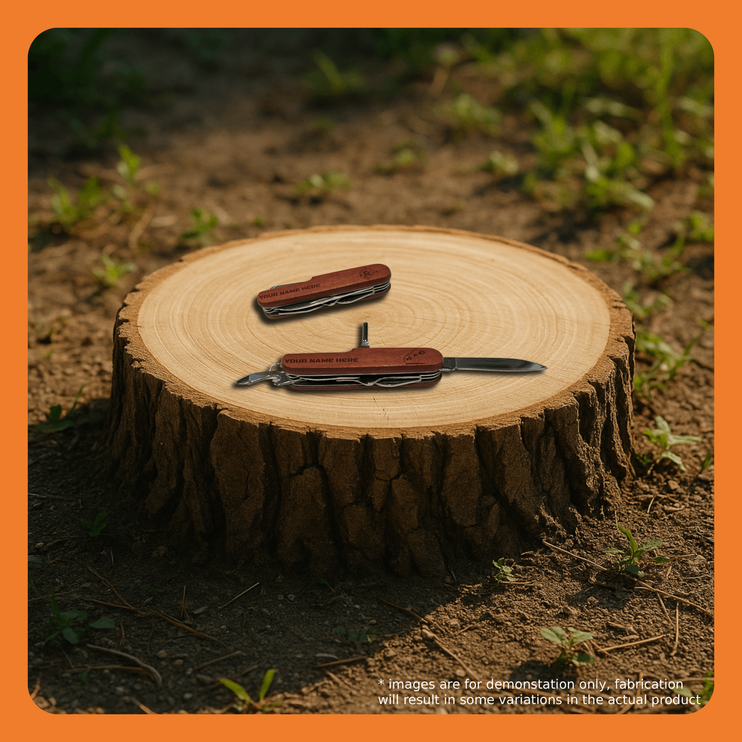 Personalized Engraved Multi Tool Pocket Knife – 7-in-1 EDC Gear – Rugged Keychain Survival Tool For The Outdoorsmen and The Hunter