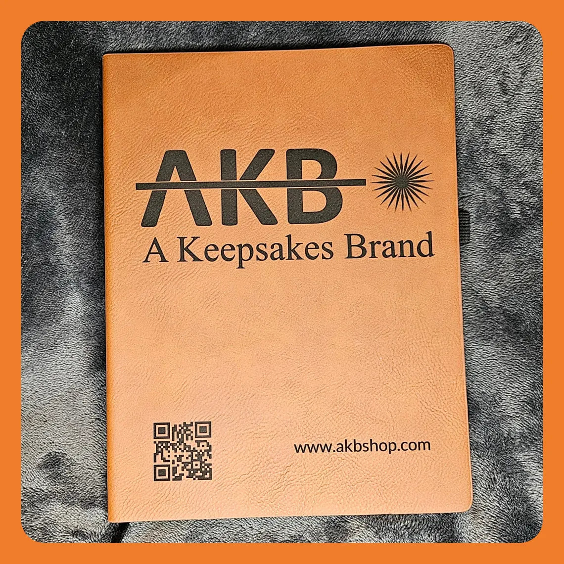Bulk Notebooks – Company Logos, QR Codes and Custom Text - Custom Laser Engraved 7x9 Journal in Chestnut or Buckskin