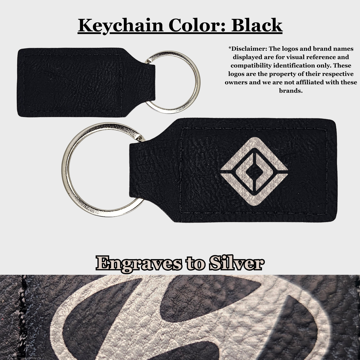 Keychains - Customize Your Way - Leatherette - Rectangular - Perfect For Your Car & Motorcycle Keys