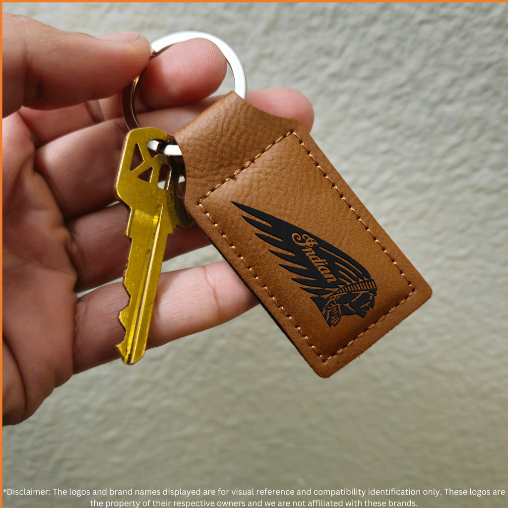 Keychains - Customize Your Way - Leatherette - Rectangular - Perfect For Your Car & Motorcycle Keys