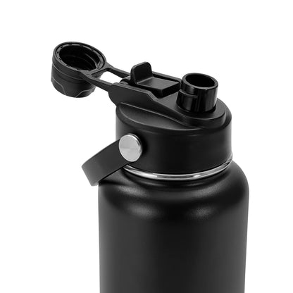 Bulk Quantity - Dual Lid Bottles - 32 Oz - Straw and Chug Spouts - Powder Coated - Personalization Available