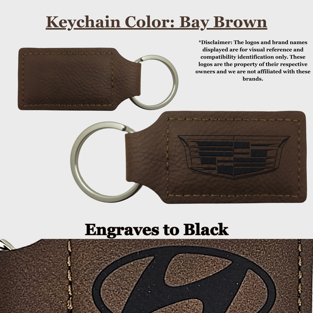 Keychains - Customize Your Way - Leatherette - Rectangular - Perfect For Your Car & Motorcycle Keys