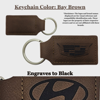 Keychains - Customize Your Way - Leatherette - Rectangular - Perfect For Your Car & Motorcycle Keys