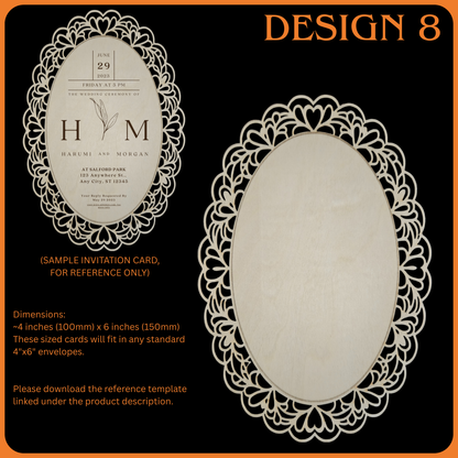 Wooden Wedding Invitation Cards - Made With Basswood - 4" x 6" x 1/8"