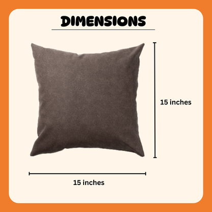 Throw Pillow - Single Letter/Monogram Rustic Design - Leatherette Material - Size: 15"x15" - Personalization Available