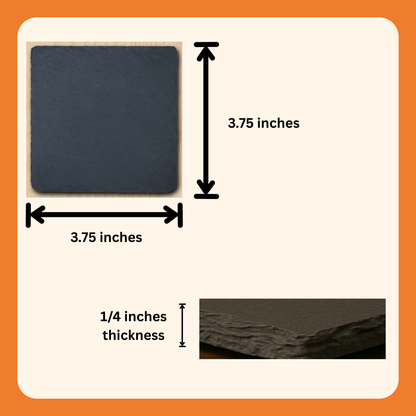 Personalized Slate Coasters, Mr. & Mrs. Wedding and Anniversary Gift