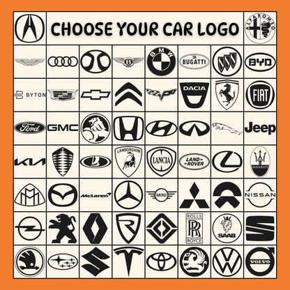Car Lovers Personalized Keychain - Add Your Car Logo, Name, Custom Logo, QR Code - Leatherette Keychain Gift for Auto Enthusiasts