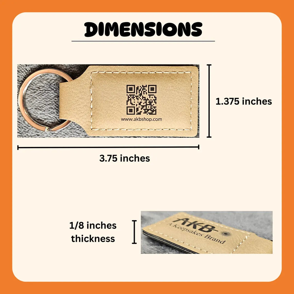 Car Lovers Personalized Keychain - Add Your Car Logo, Name, Custom Logo, QR Code - Leatherette Keychain Gift for Auto Enthusiasts