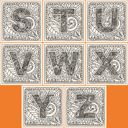 Throw Pillow - Single Letter/Monogram Rustic Design - Leatherette Material - Size: 15"x15" - Personalization Available