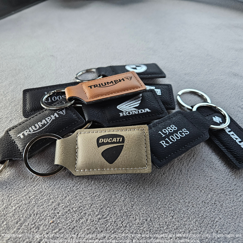 Keychains - Customize Your Way - Leatherette - Rectangular - Perfect For Your Car & Motorcycle Keys