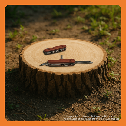 Personalized Engraved Multi Tool Pocket Knife – 7-in-1 EDC Gear – Rugged Keychain Survival Tool For The Outdoorsmen and The Hunter