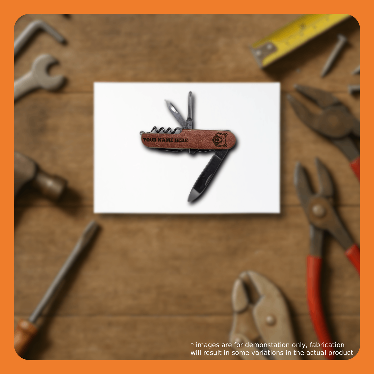 Personalized Outdoor Adventure Multi Tool – 7-in-1 Pocket Knife – EDC Gear for Hiking, Camping and Survival - Swiss Knife - Swiss Tool