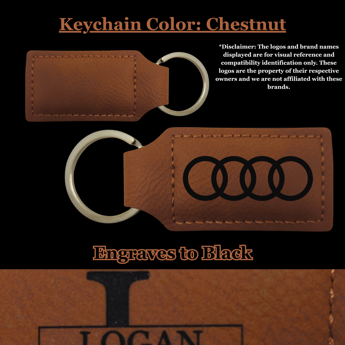 Keychains - Customize Your Way - Leatherette - Rectangular - Perfect For Your Car & Motorcycle Keys