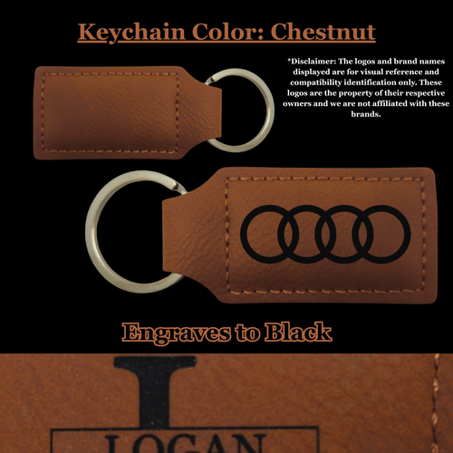 Keychains - Customize Your Way - Leatherette - Rectangular - Perfect For Your Car & Motorcycle Keys