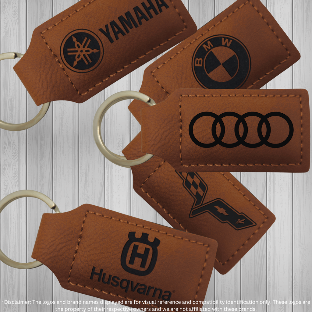 Keychains - Customize Your Way - Leatherette - Rectangular - Perfect For Your Car & Motorcycle Keys