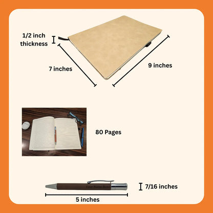 Labubu Head Leatherette Notebook – Fun Personalized School Journal for Kids, Teens & Young Adults | Custom Engraved Back to School Gift