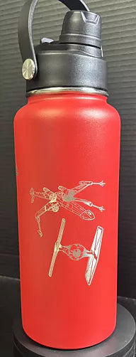 Bulk Quantity - Dual Lid Bottles - 32 Oz - Straw and Chug Spouts - Powder Coated - Personalization Available