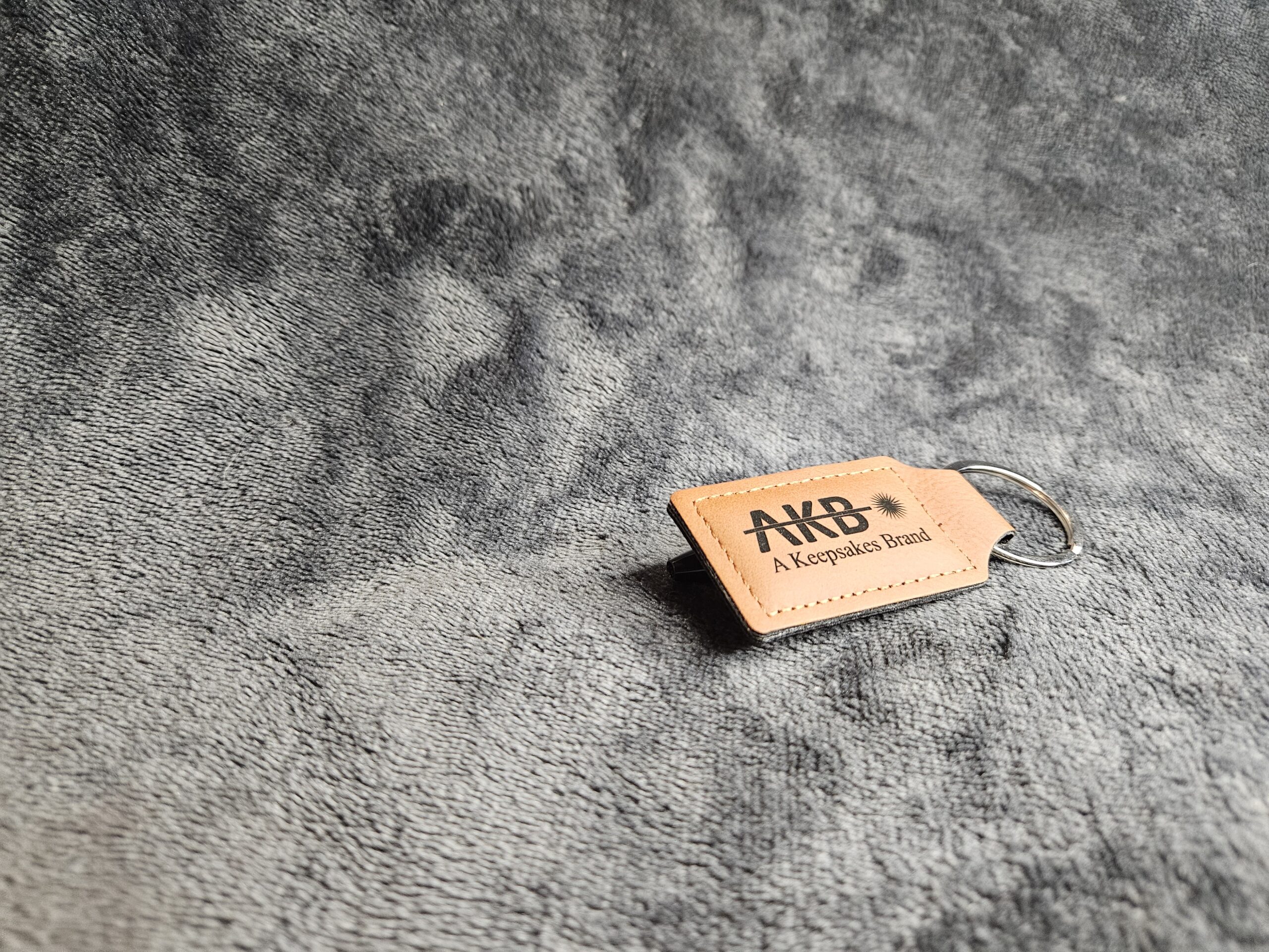 Chestnut Leatherette Keychain