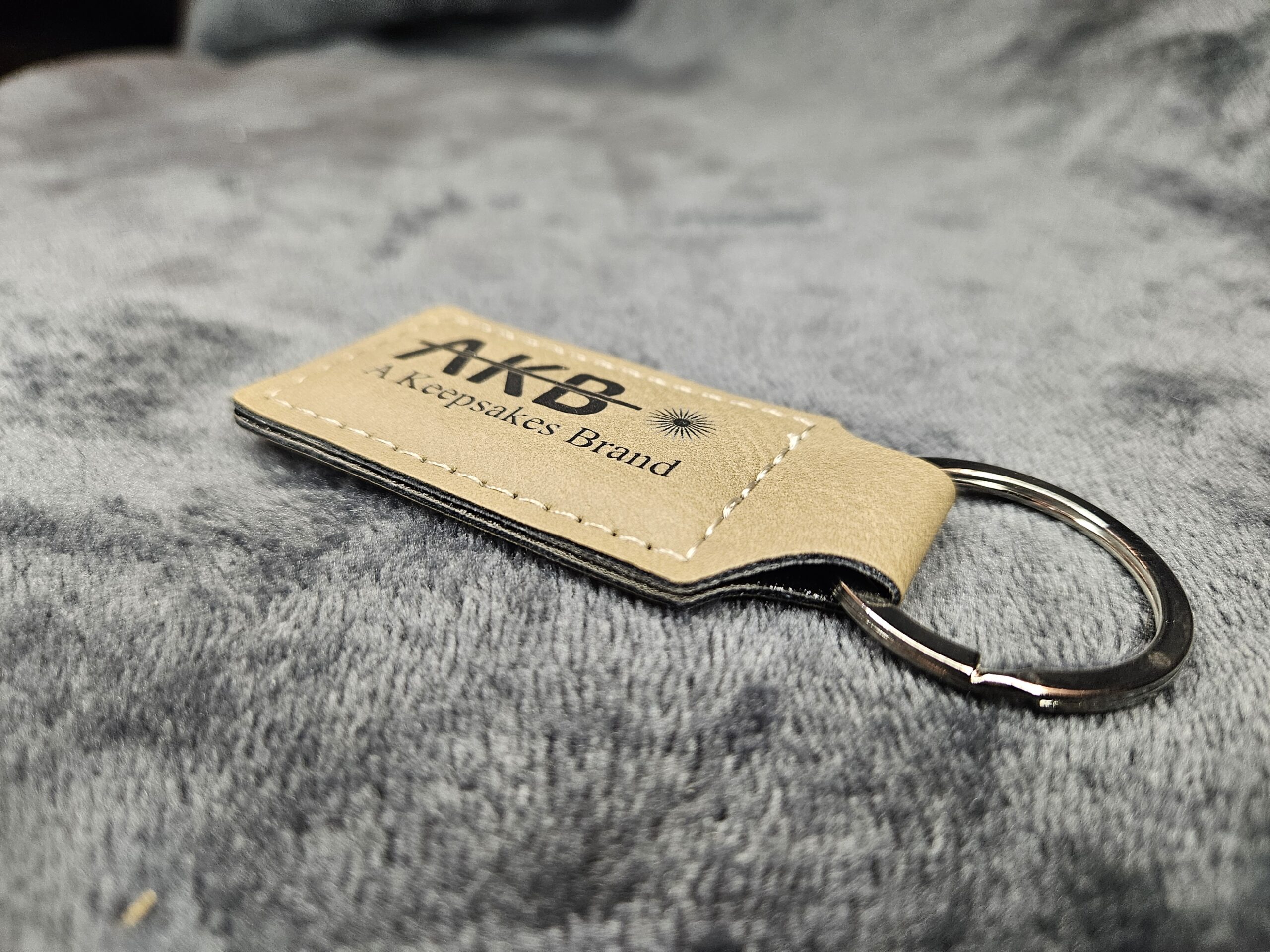 Buckskin Leatherette Keychain