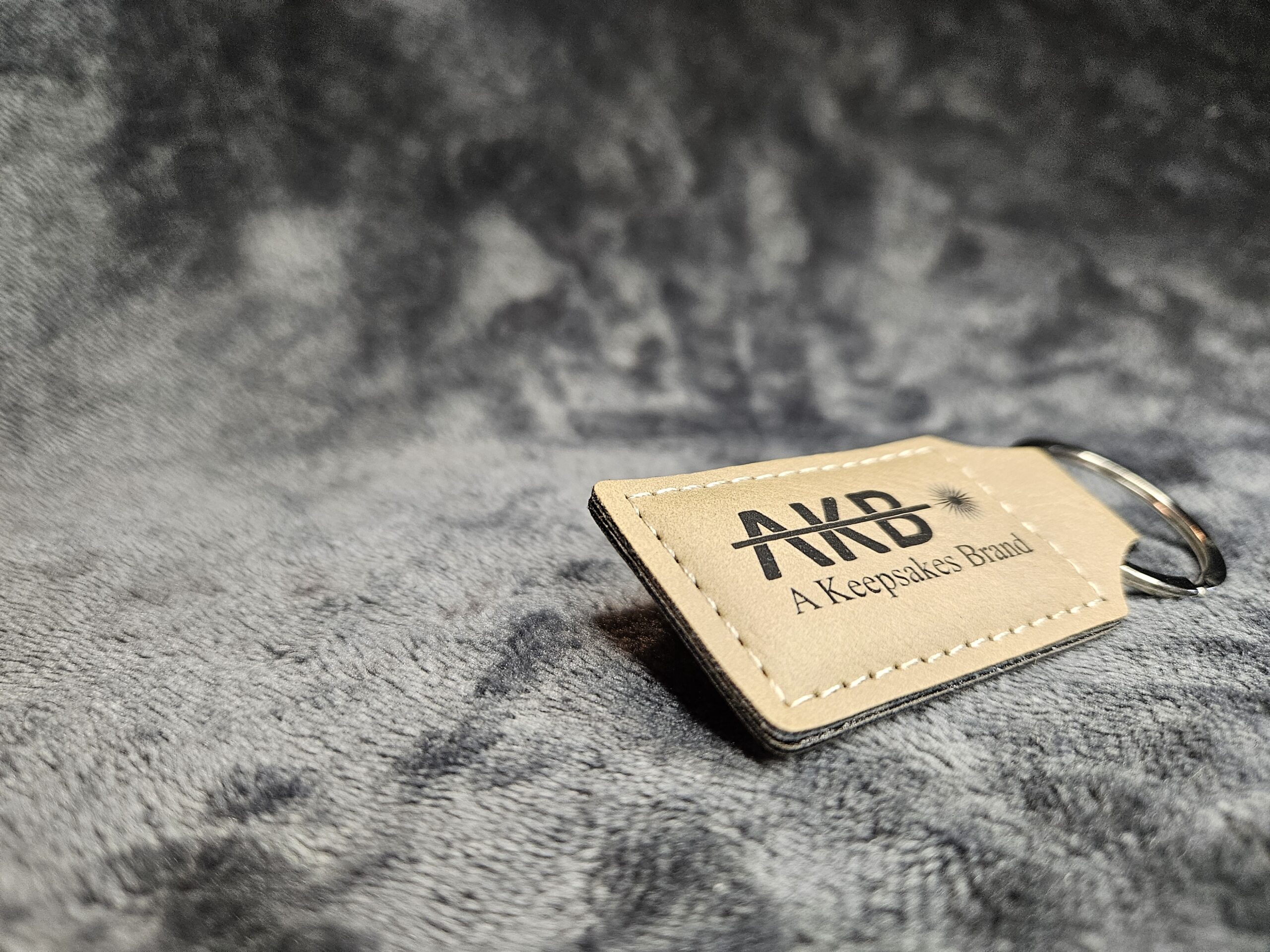 Buckskin Leatherette Keychain