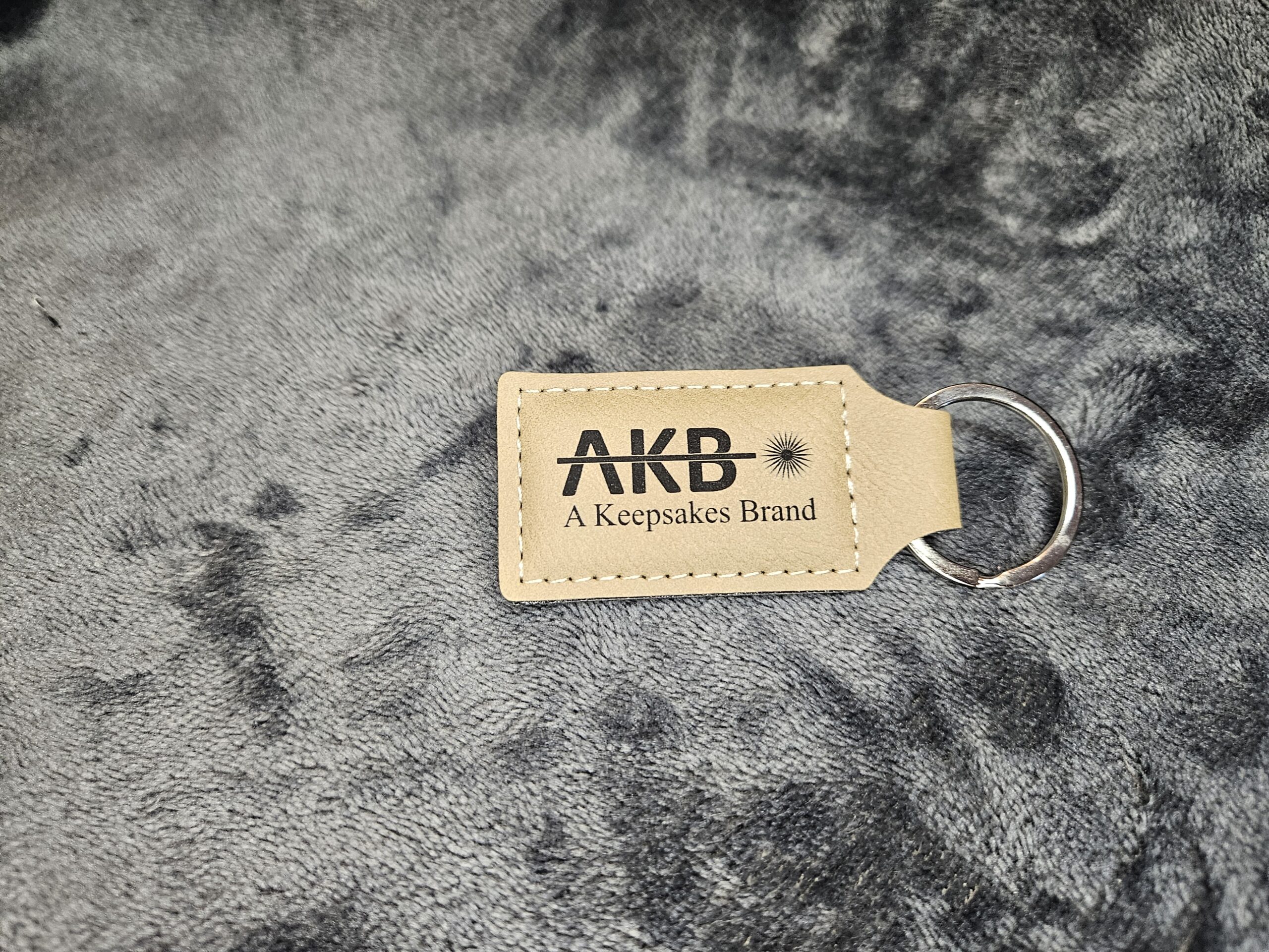 Buckskin Leatherette Keychain