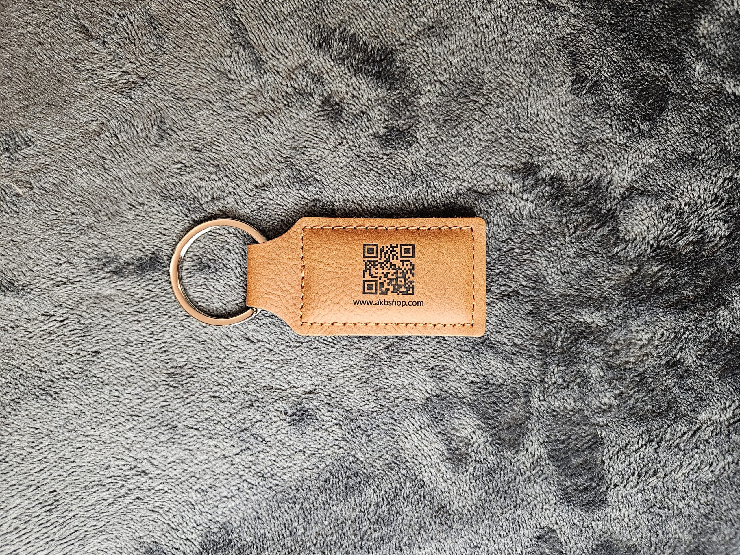 Chestnut Leatherette Keychain