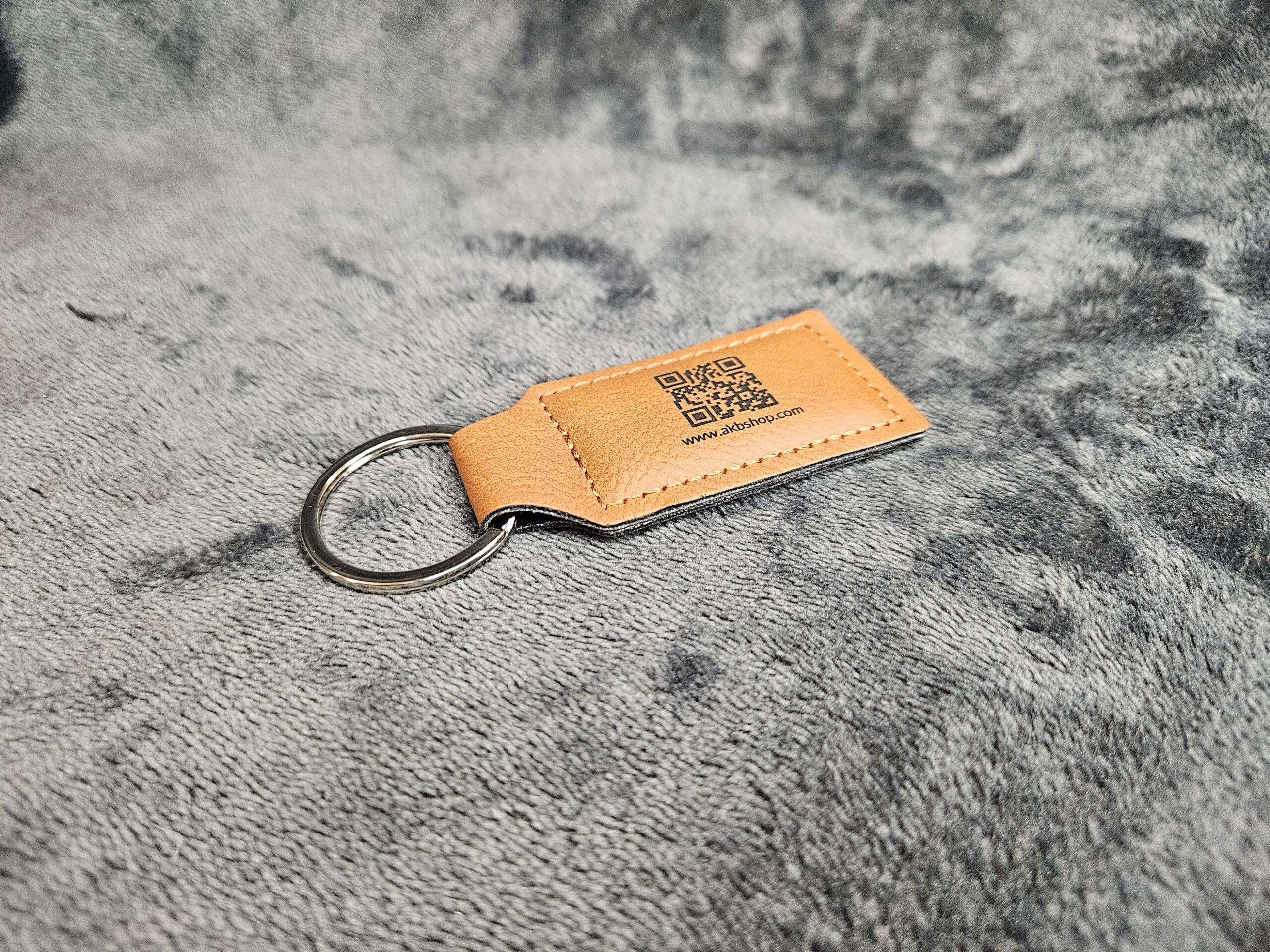 Chestnut Leatherette Keychain