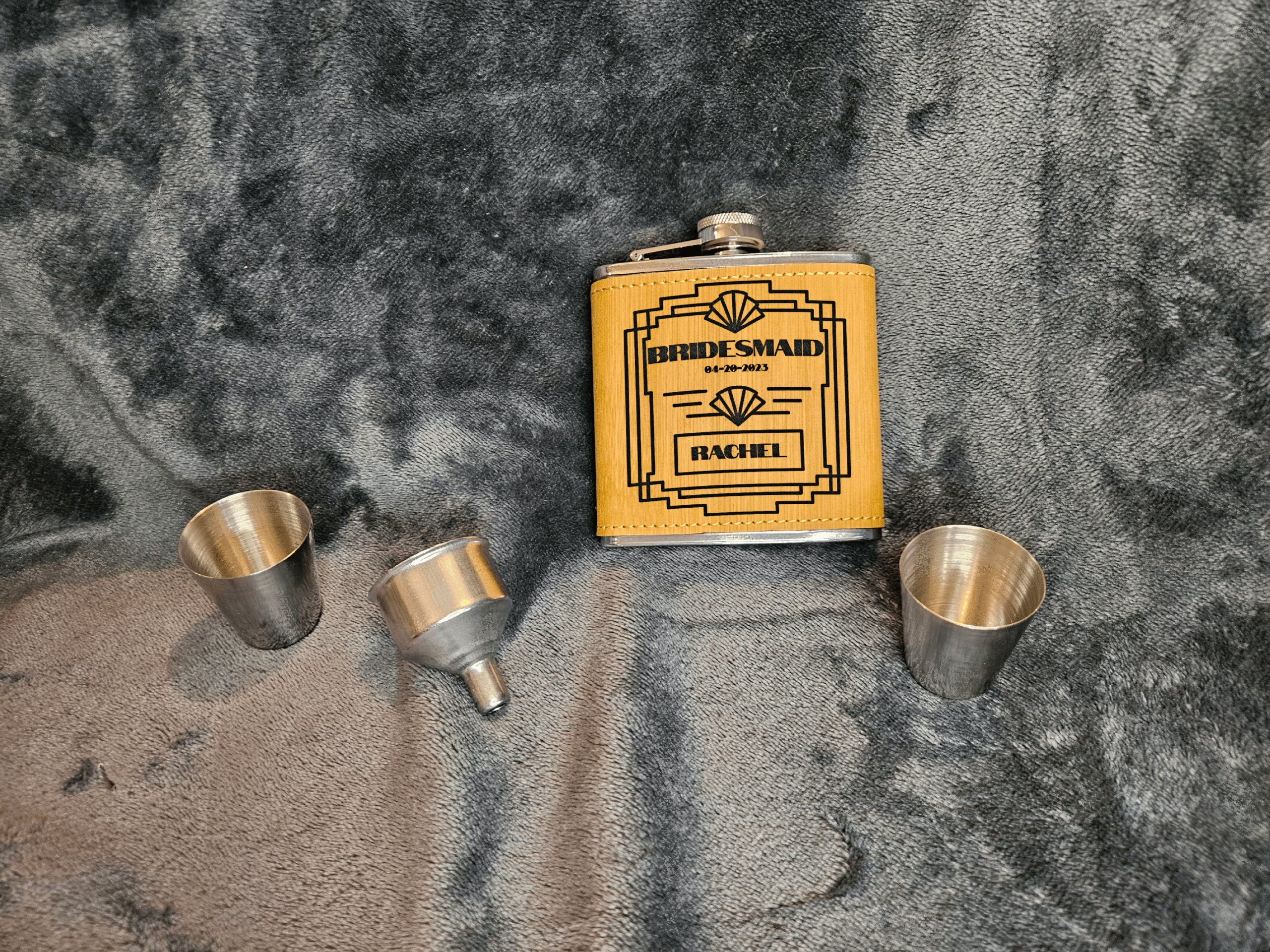 Flask With Stainless Steel Shot Glasses