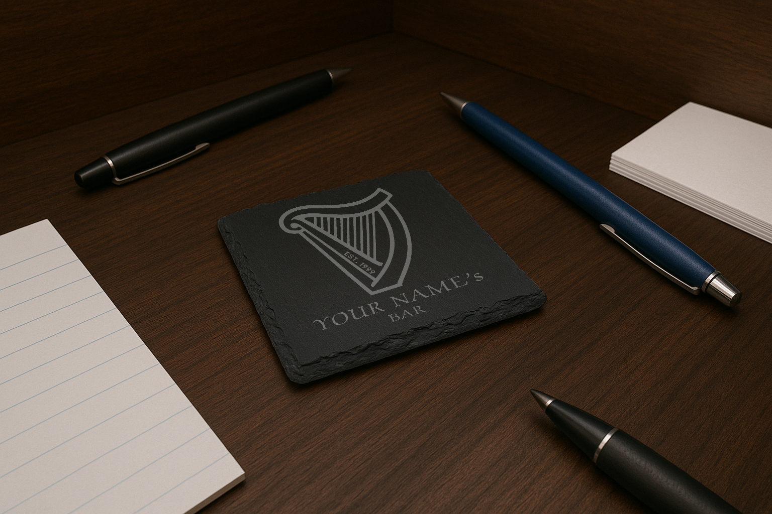 Sq Slate – Iso View – Dark Wood – Bar Design 9